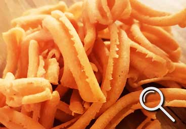 fresh pasta shape Red Lentils Casarecce from pastiamo